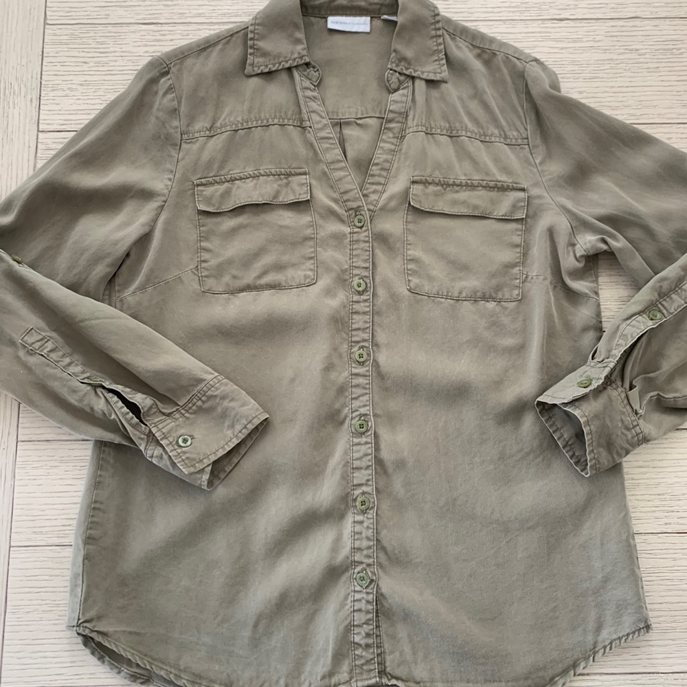 3 like new jean button ups can be sold together or separately depending on buyer